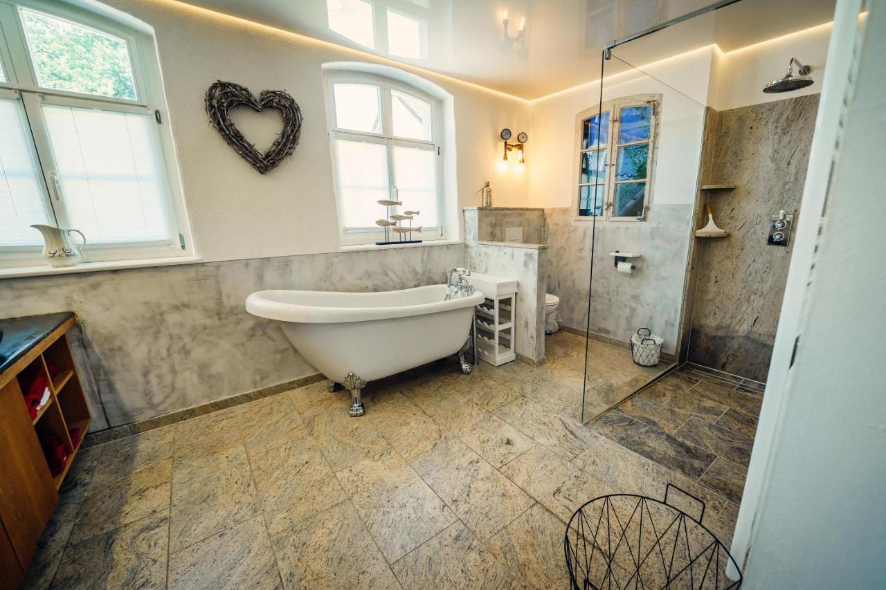 Alte Schmiede Mit Sauna, Pool Und Whirpool Im Aussenbereich Schoenstes Ferienhaus Der Lausitz Elsterheide Extérieur photo